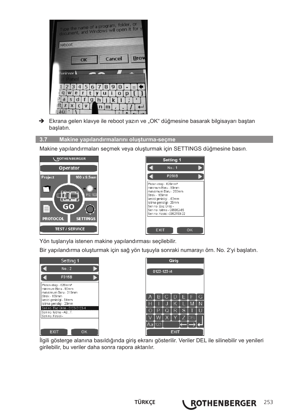 ROTHENBERGER ROWELD P250-630B Plus Premium User Manual | Page 255 / 368