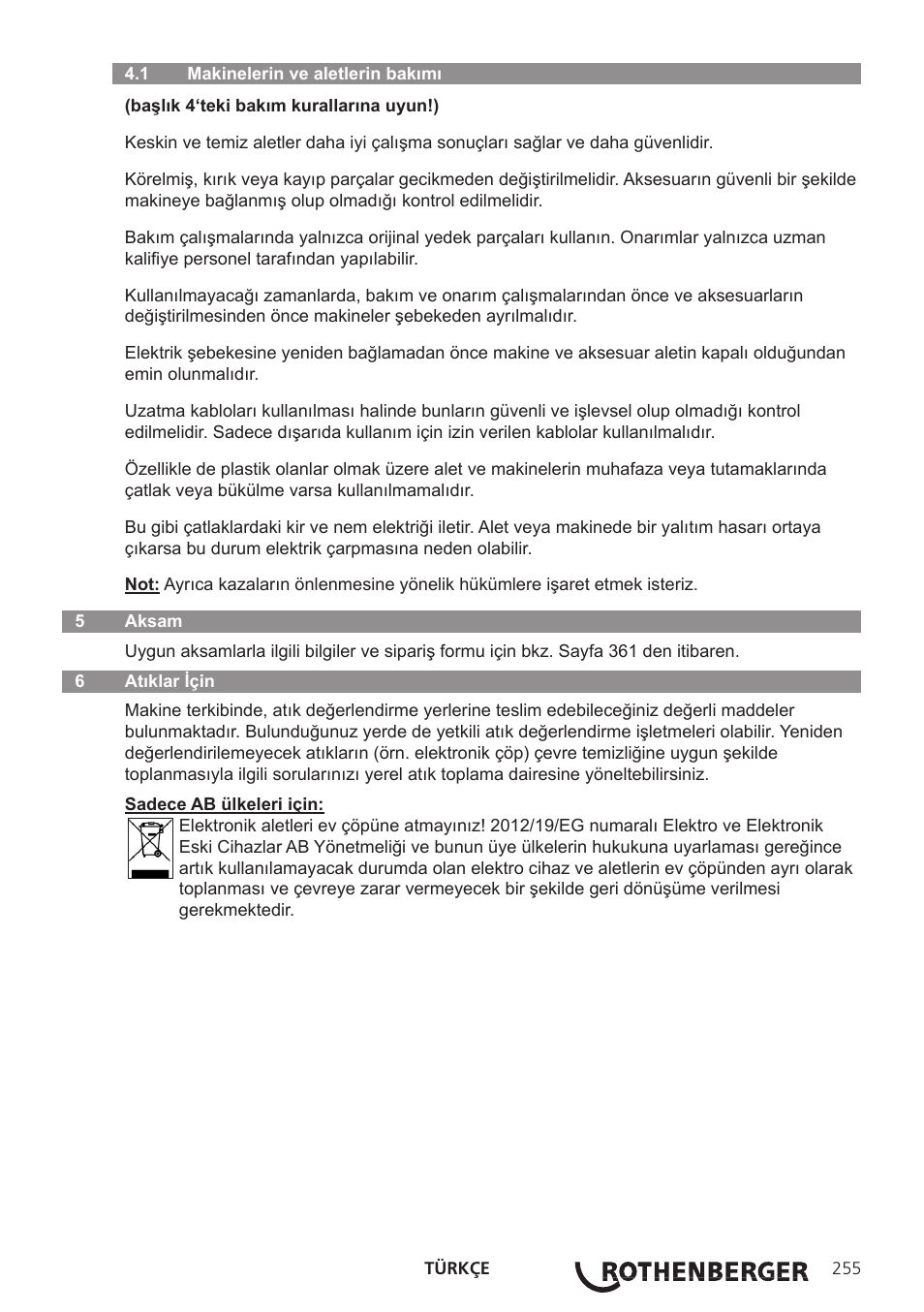 ROTHENBERGER ROWELD P250-630B Plus Premium User Manual | Page 257 / 368