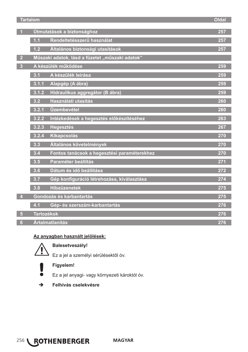 ROTHENBERGER ROWELD P250-630B Plus Premium User Manual | Page 258 / 368