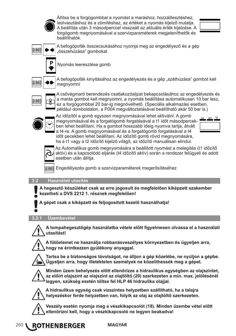 ROTHENBERGER ROWELD P250-630B Plus Premium User Manual | Page 262 / 368