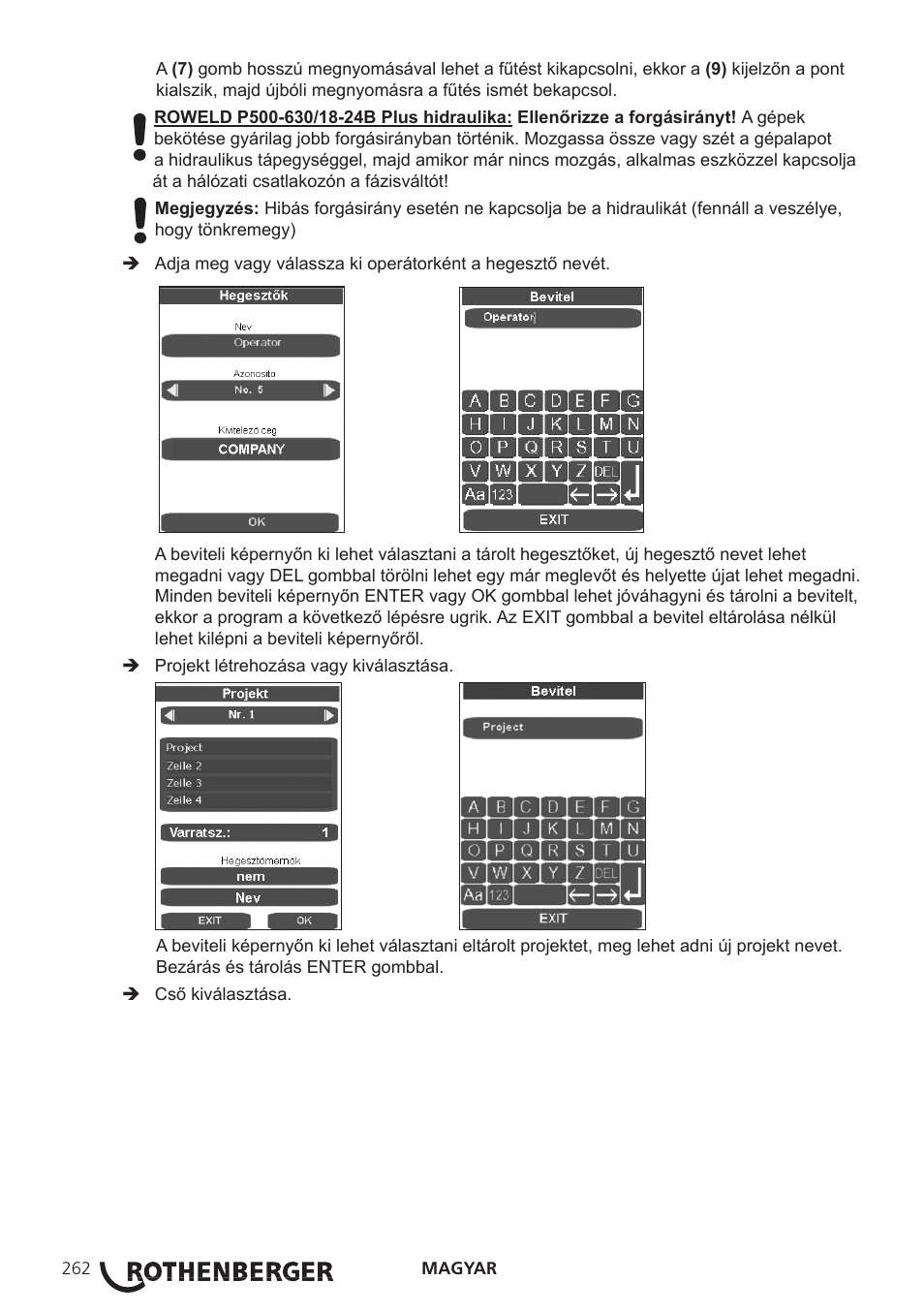 ROTHENBERGER ROWELD P250-630B Plus Premium User Manual | Page 264 / 368