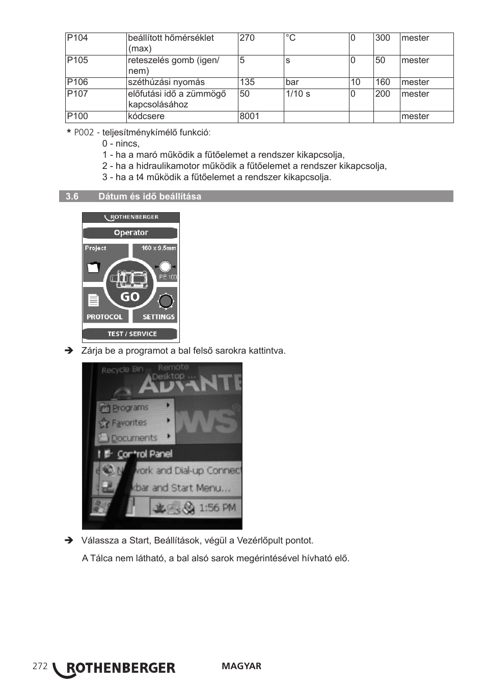 ROTHENBERGER ROWELD P250-630B Plus Premium User Manual | Page 274 / 368