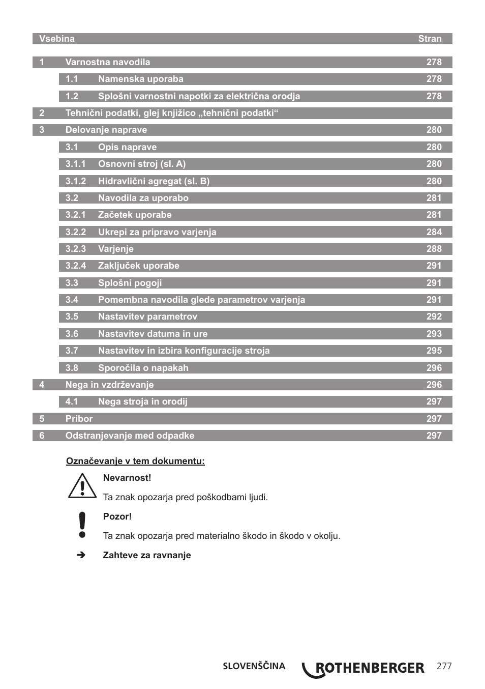 ROTHENBERGER ROWELD P250-630B Plus Premium User Manual | Page 279 / 368