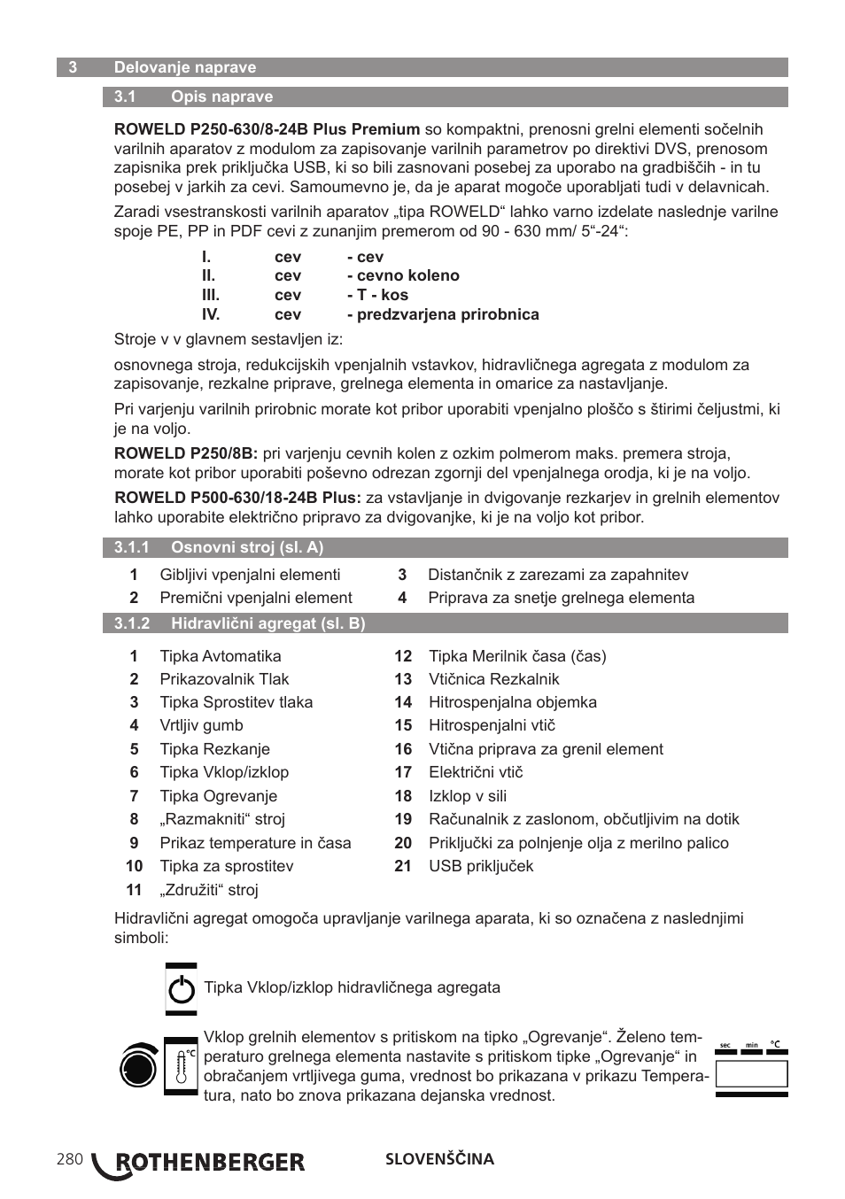 ROTHENBERGER ROWELD P250-630B Plus Premium User Manual | Page 282 / 368