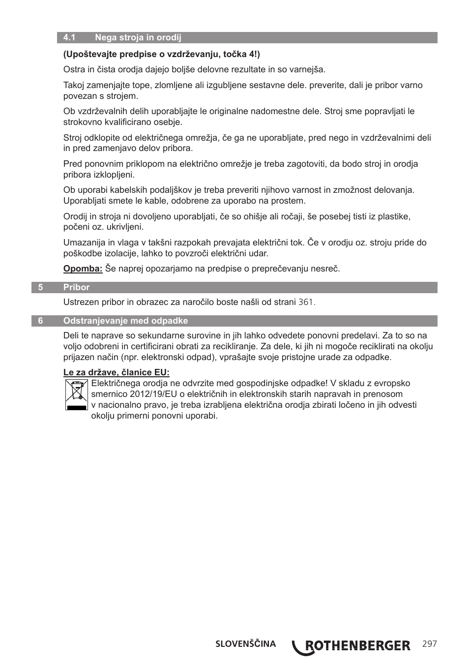 ROTHENBERGER ROWELD P250-630B Plus Premium User Manual | Page 299 / 368