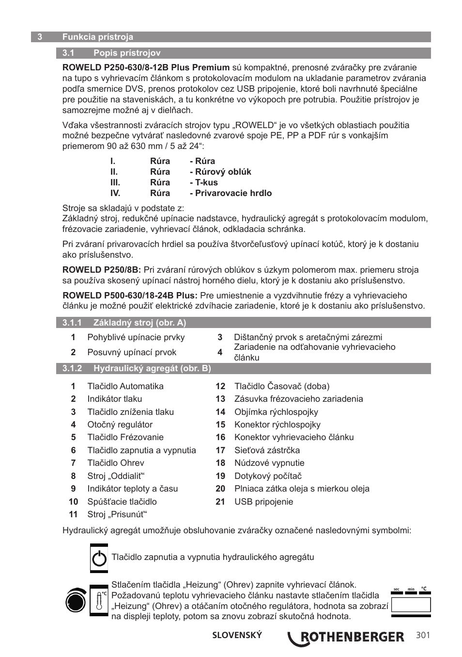 ROTHENBERGER ROWELD P250-630B Plus Premium User Manual | Page 303 / 368