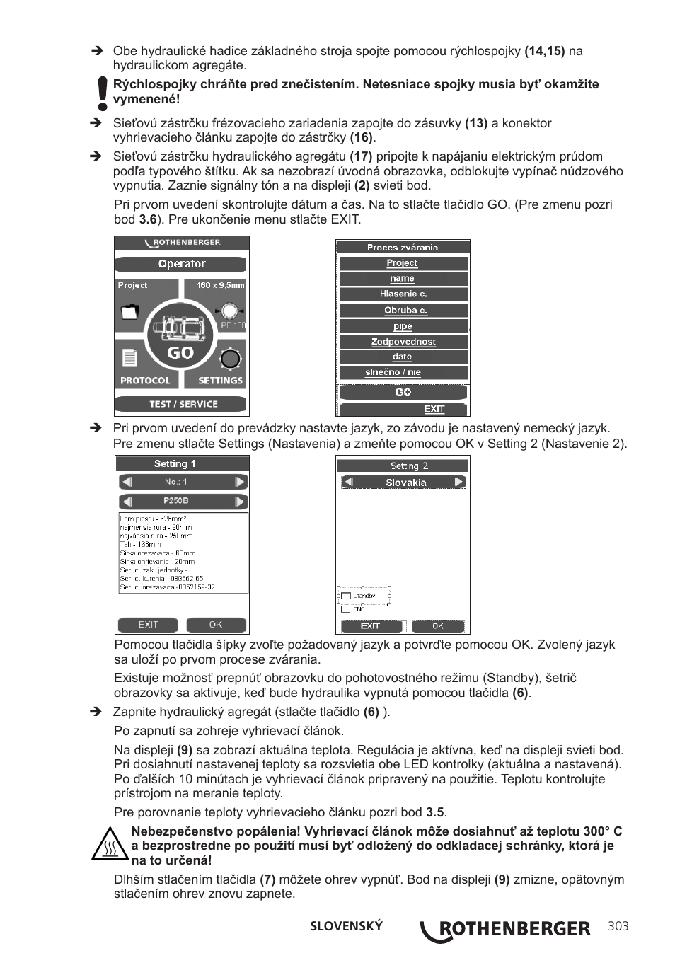 ROTHENBERGER ROWELD P250-630B Plus Premium User Manual | Page 305 / 368