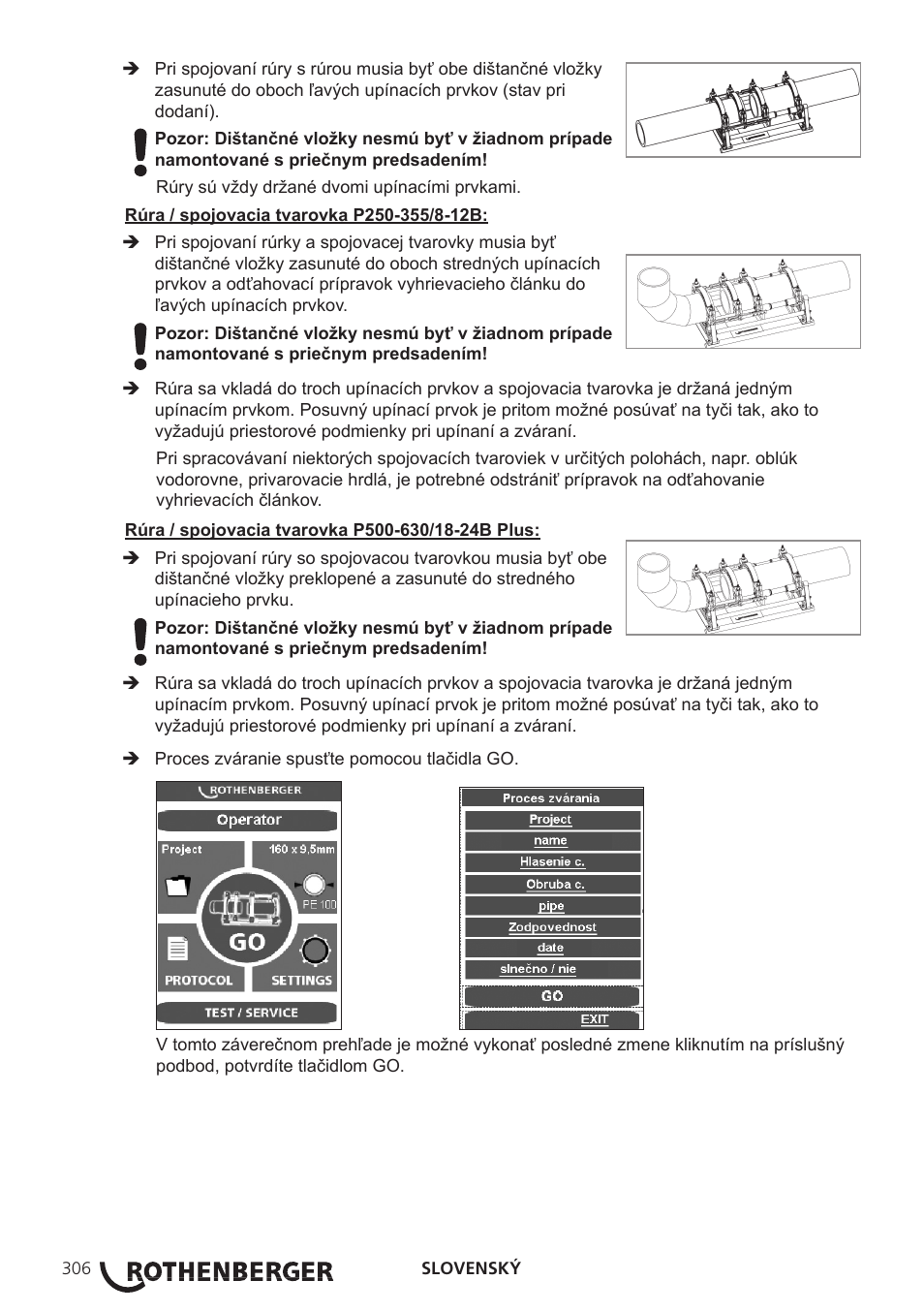 ROTHENBERGER ROWELD P250-630B Plus Premium User Manual | Page 308 / 368