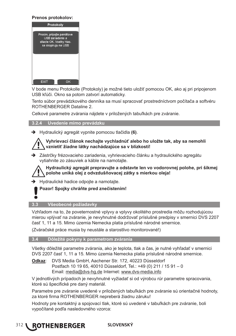 ROTHENBERGER ROWELD P250-630B Plus Premium User Manual | Page 314 / 368