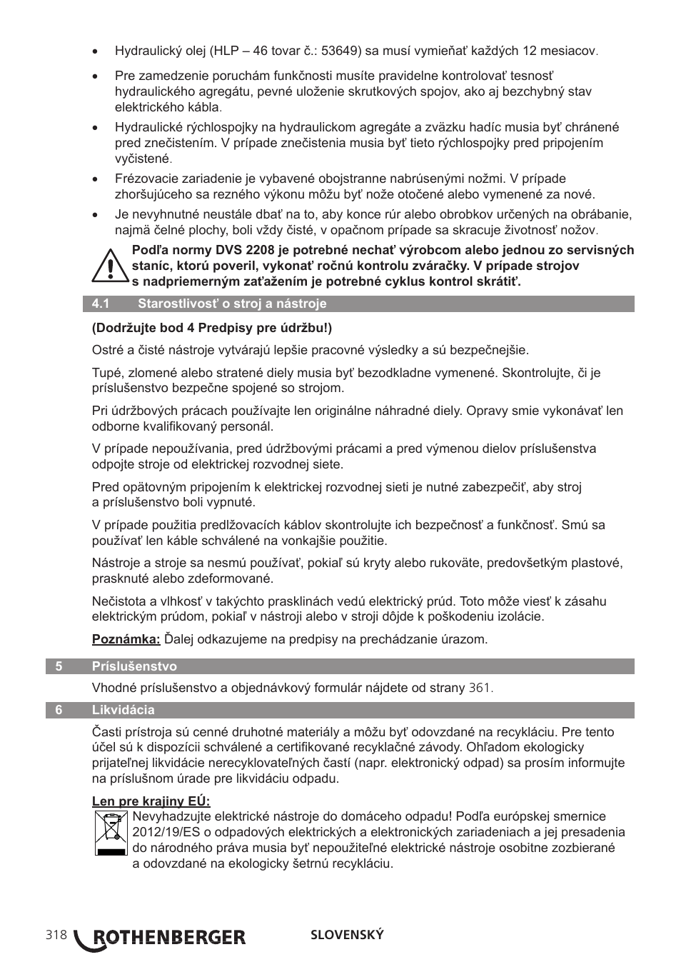 ROTHENBERGER ROWELD P250-630B Plus Premium User Manual | Page 320 / 368