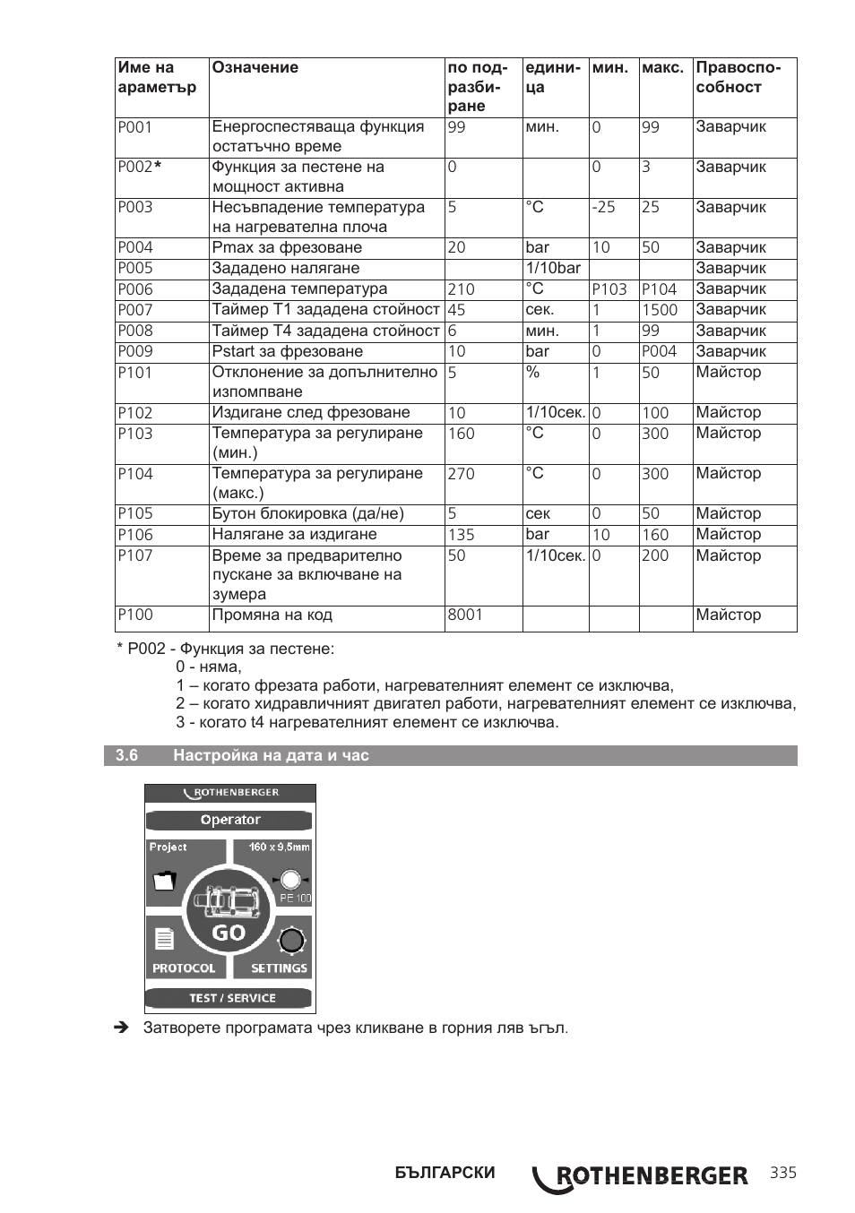 ROTHENBERGER ROWELD P250-630B Plus Premium User Manual | Page 337 / 368