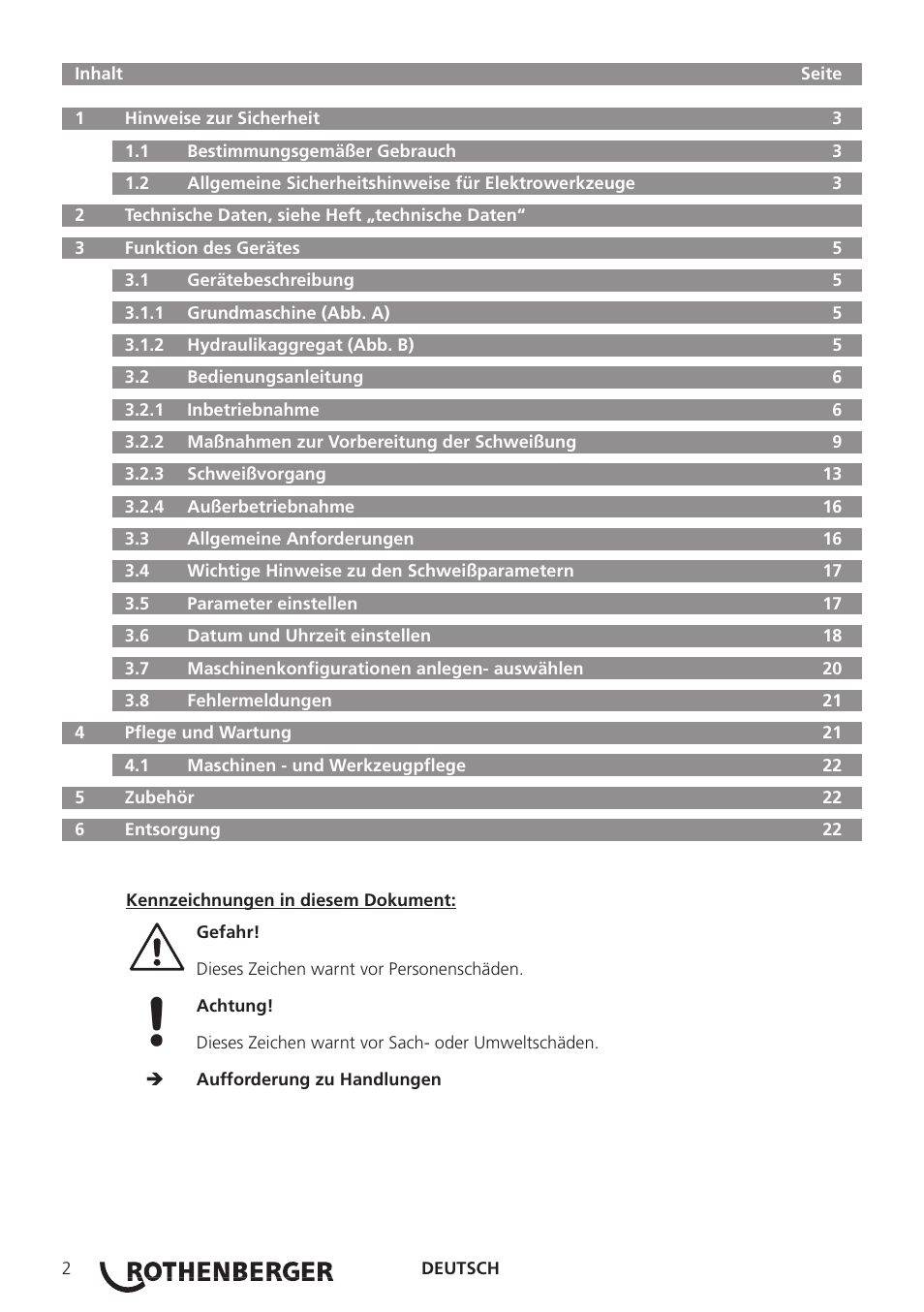 ROTHENBERGER ROWELD P250-630B Plus Premium User Manual | Page 4 / 368