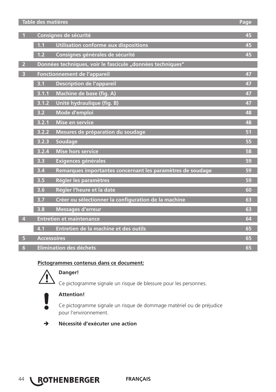 ROTHENBERGER ROWELD P250-630B Plus Premium User Manual | Page 46 / 368