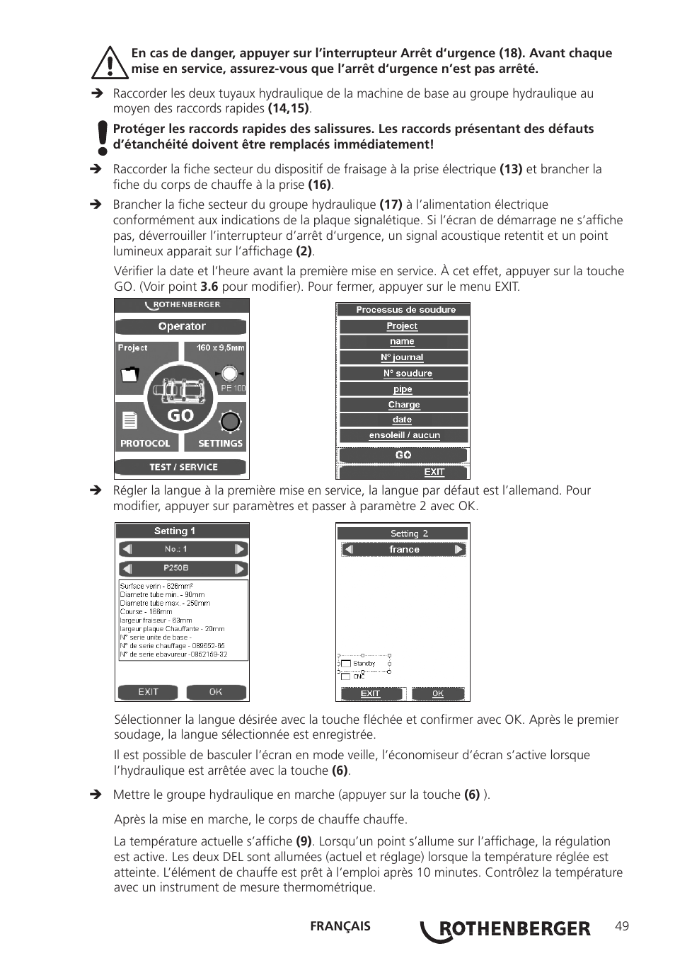 ROTHENBERGER ROWELD P250-630B Plus Premium User Manual | Page 51 / 368