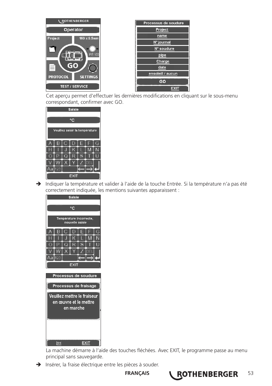 ROTHENBERGER ROWELD P250-630B Plus Premium User Manual | Page 55 / 368