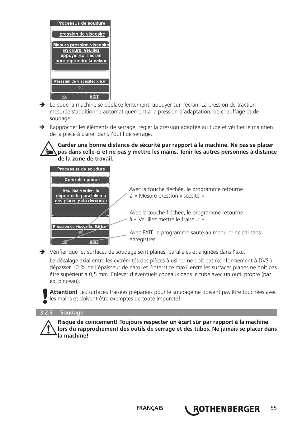 ROTHENBERGER ROWELD P250-630B Plus Premium User Manual | Page 57 / 368