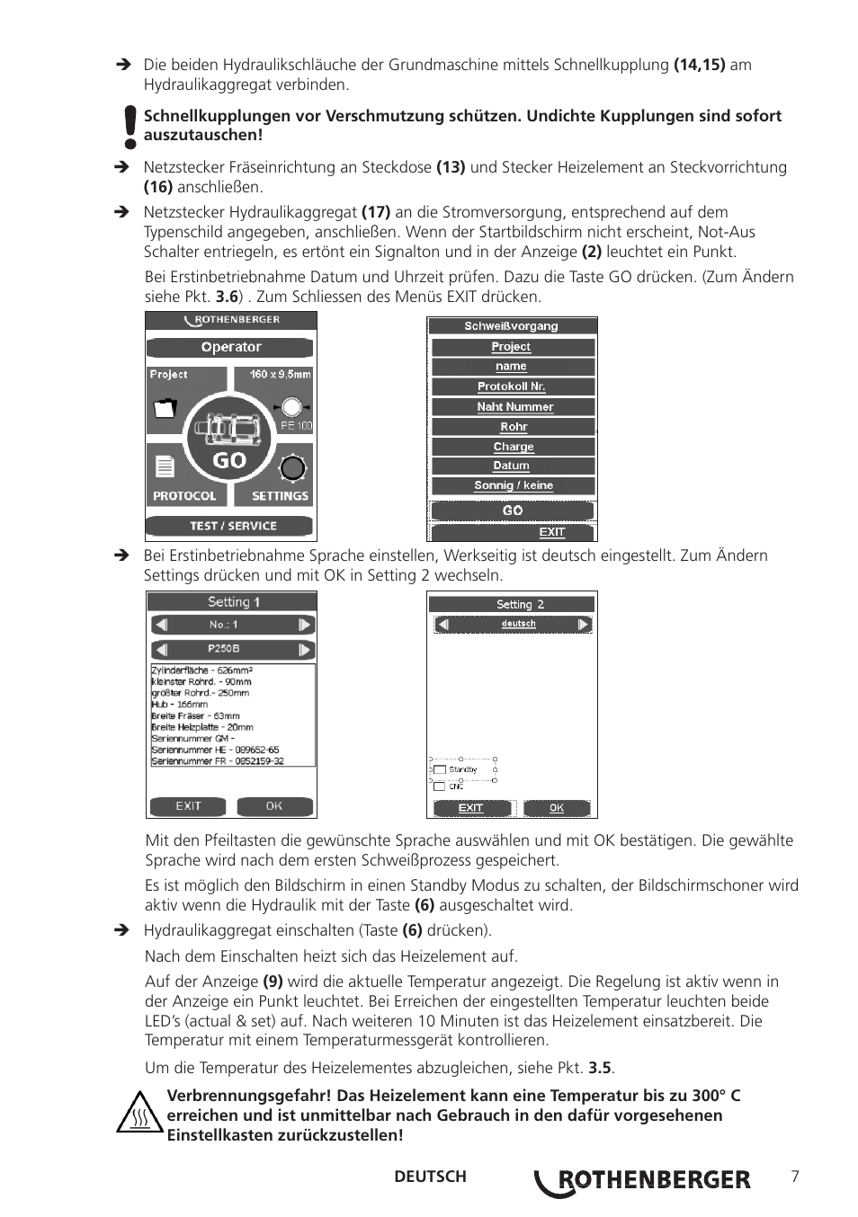 ROTHENBERGER ROWELD P250-630B Plus Premium User Manual | Page 9 / 368