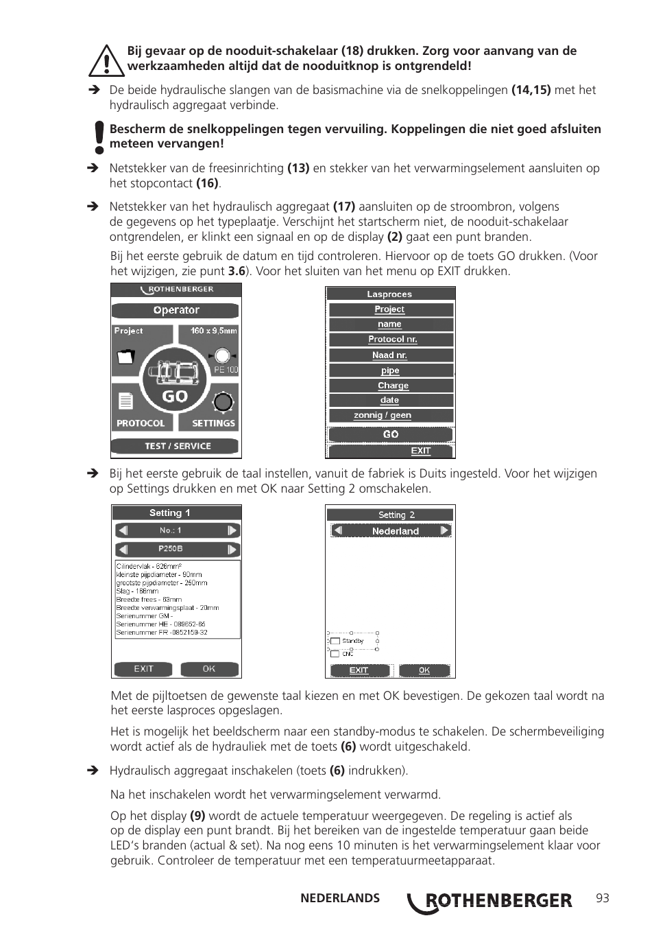 ROTHENBERGER ROWELD P250-630B Plus Premium User Manual | Page 95 / 368