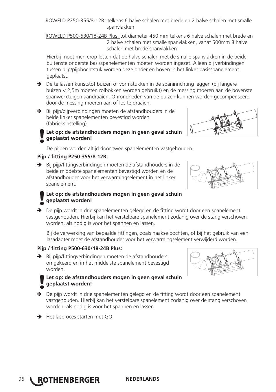 ROTHENBERGER ROWELD P250-630B Plus Premium User Manual | Page 98 / 368