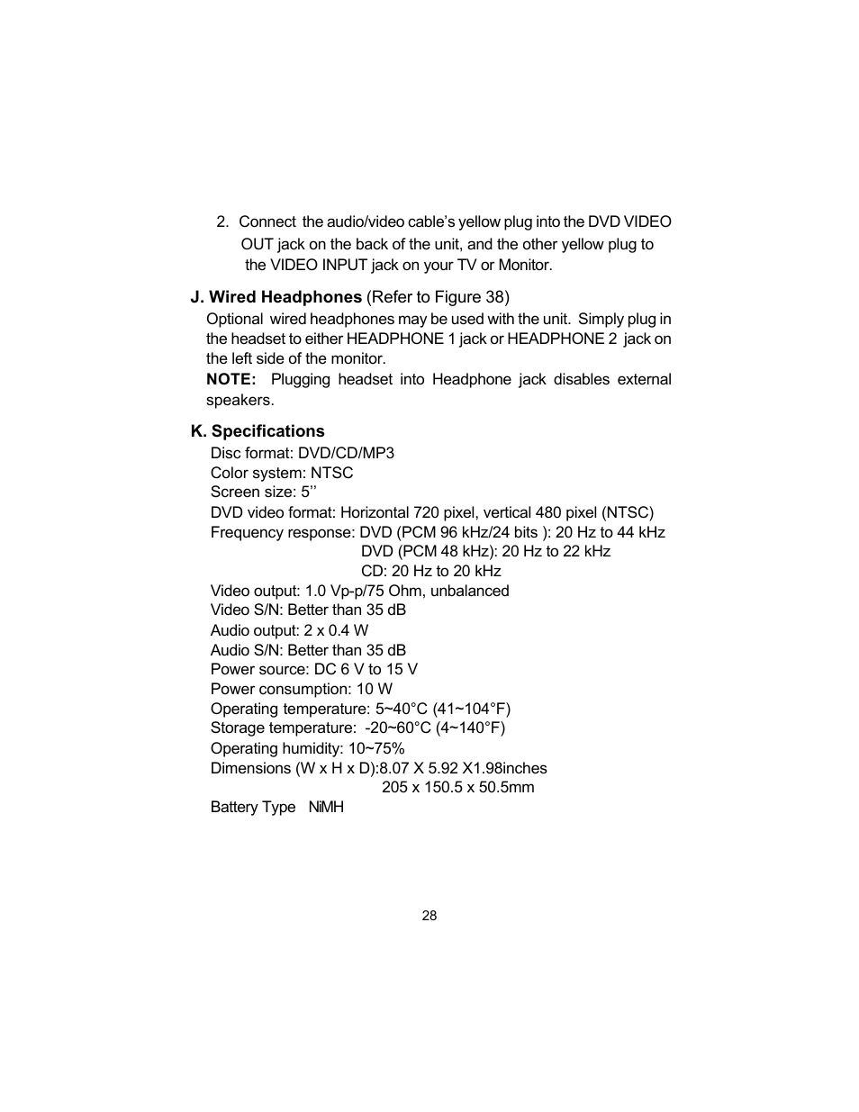 Audiovox D1500A User Manual | Page 28 / 33