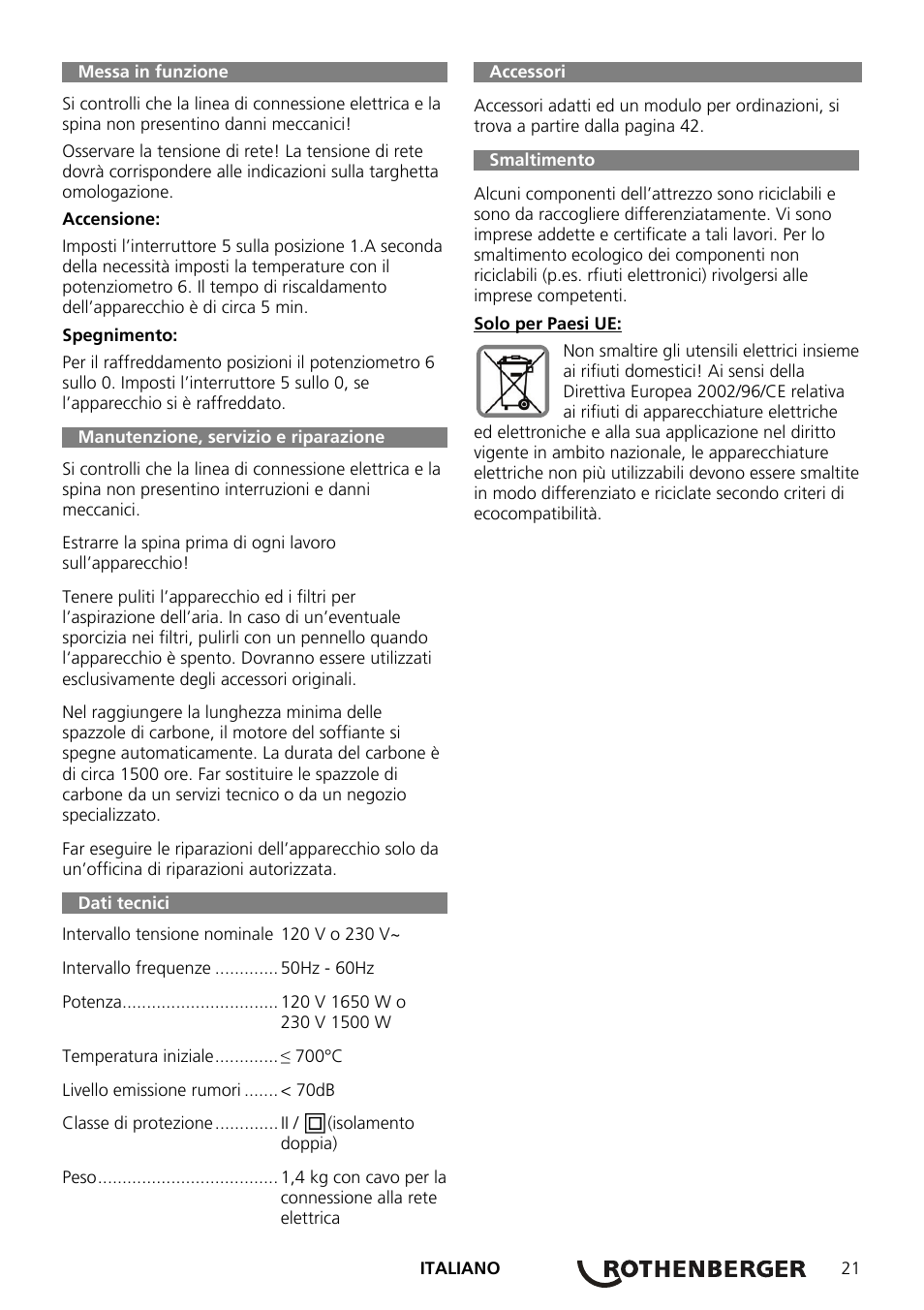 ROTHENBERGER ROWELD Quick S komplett User Manual | Page 23 / 48