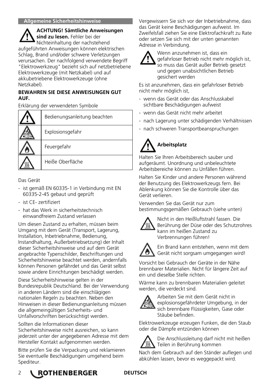 ROTHENBERGER ROWELD Quick S komplett User Manual | Page 4 / 48