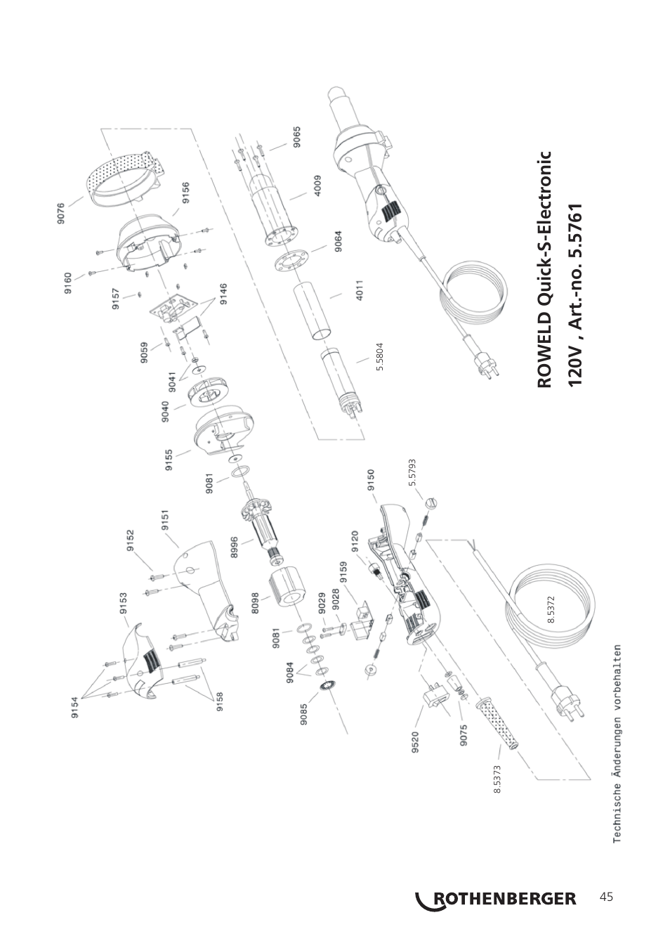 ROTHENBERGER ROWELD Quick S komplett User Manual | Page 47 / 48