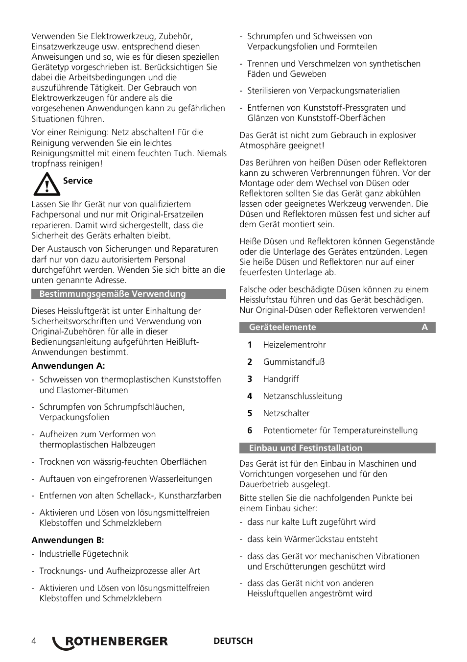 ROTHENBERGER ROWELD Quick S komplett User Manual | Page 6 / 48