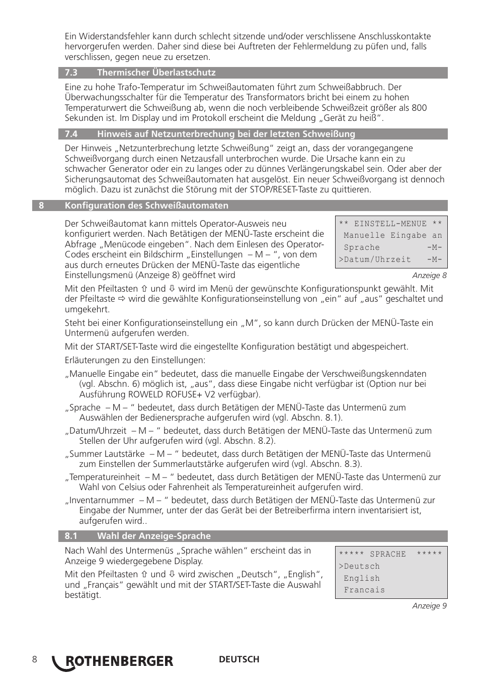 ROTHENBERGER ROWELD ROFUSE Plus V2.0 User Manual | Page 10 / 60