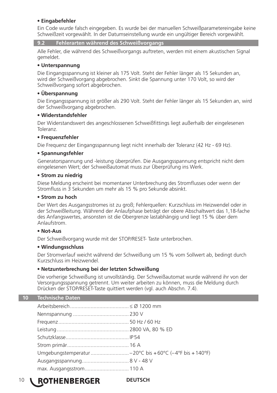 ROTHENBERGER ROWELD ROFUSE Plus V2.0 User Manual | Page 12 / 60