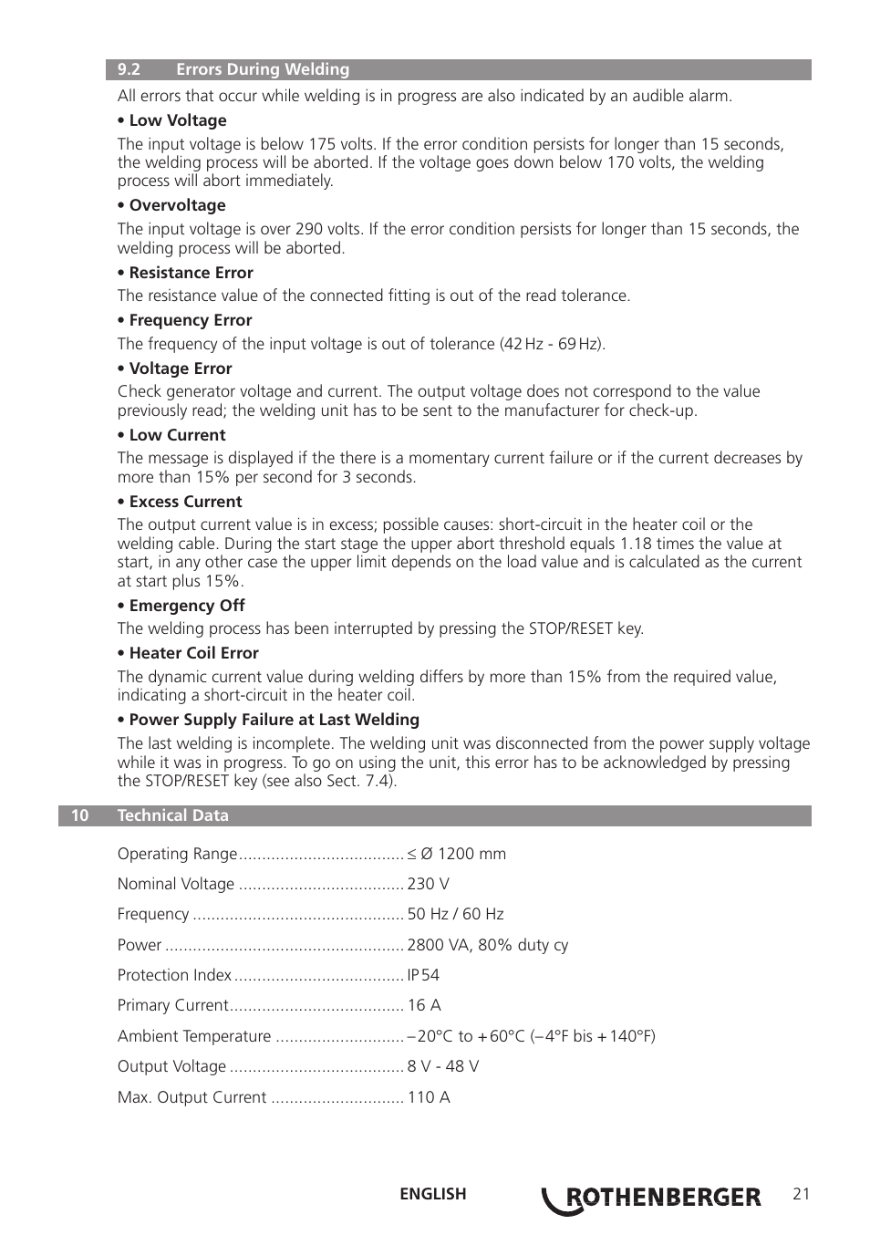 ROTHENBERGER ROWELD ROFUSE Plus V2.0 User Manual | Page 23 / 60