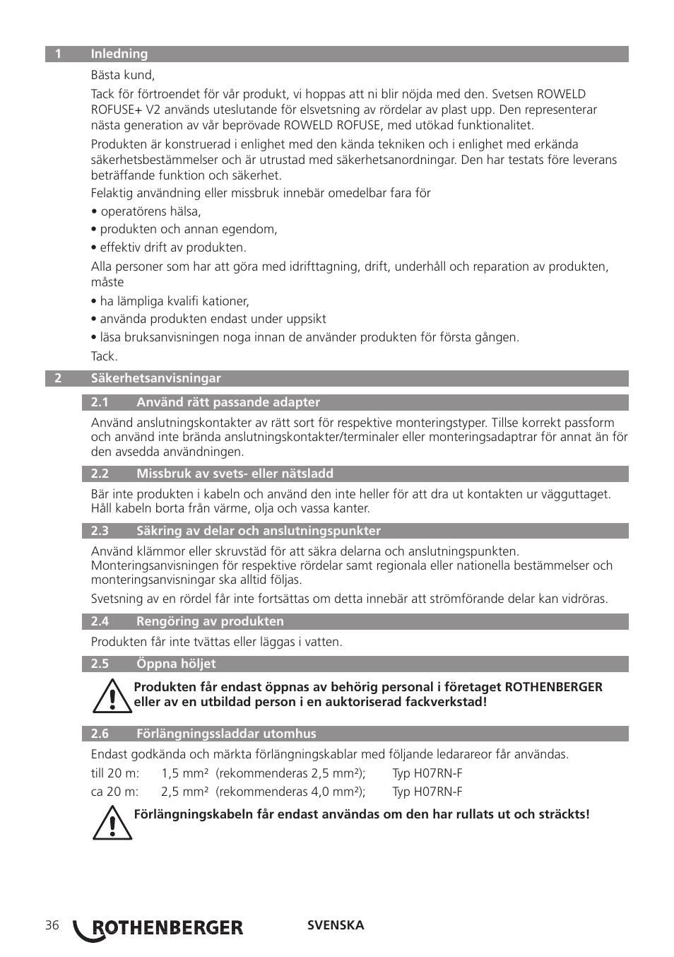 ROTHENBERGER ROWELD ROFUSE Plus V2.0 User Manual | Page 38 / 60