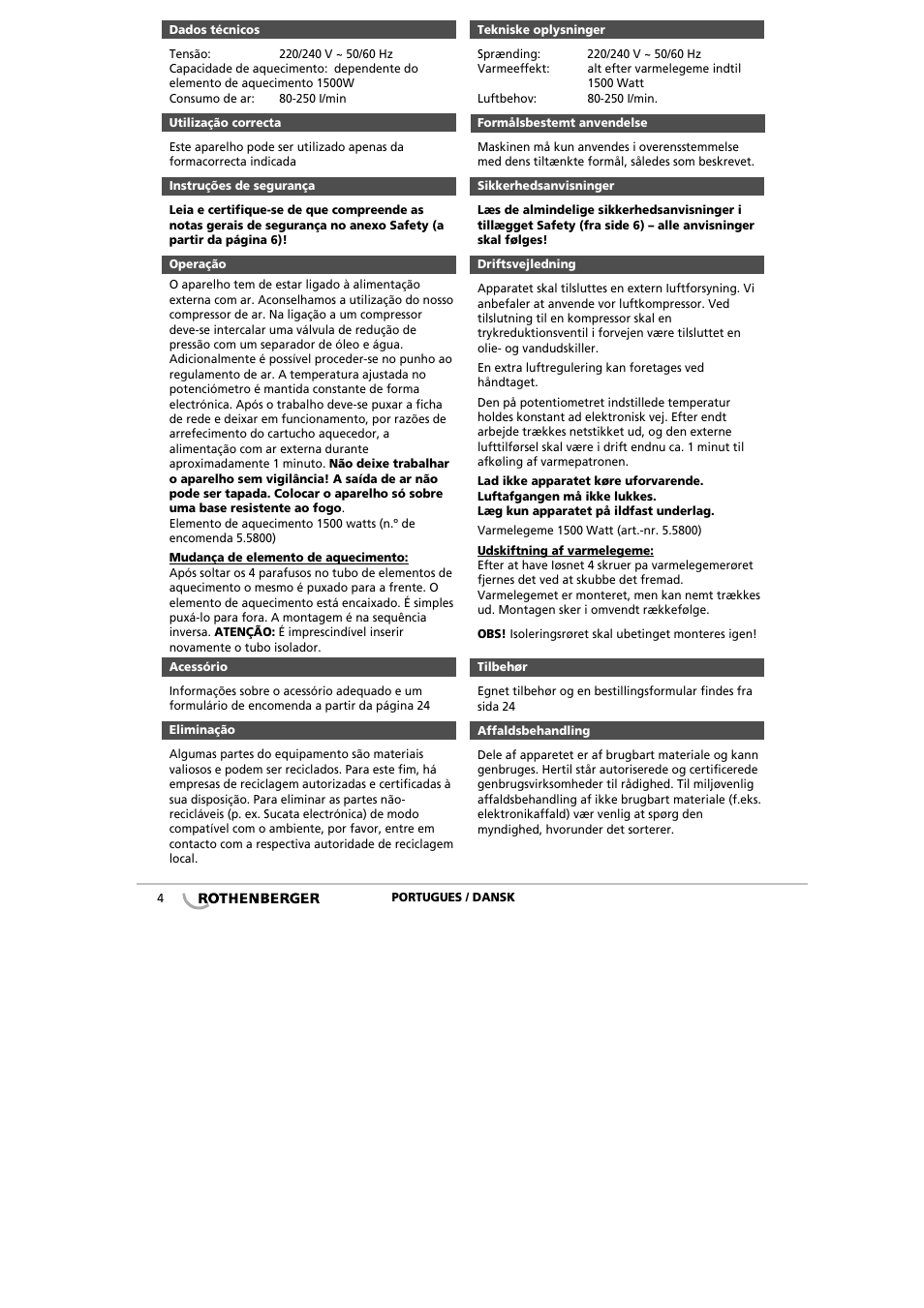 ROTHENBERGER ROWELD WG 1600 E komplett User Manual | Page 6 / 32