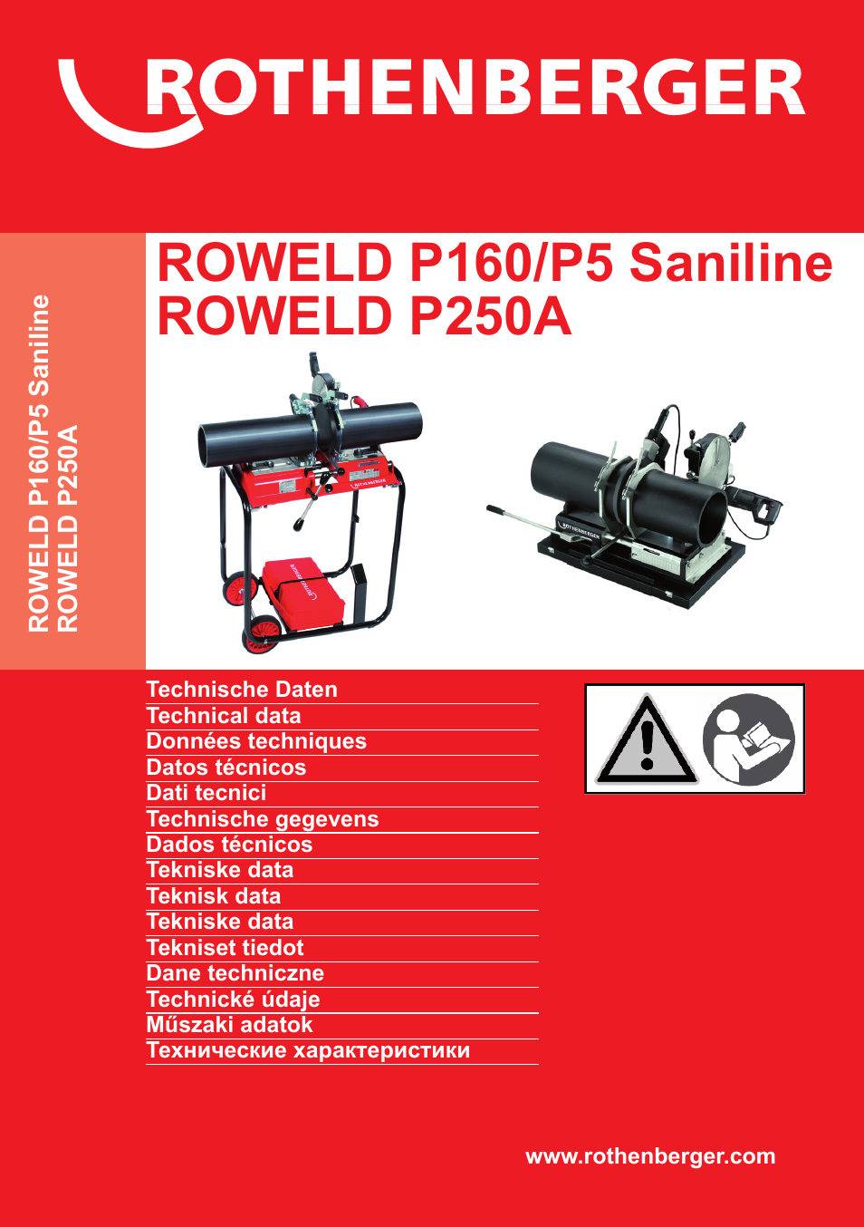 ROTHENBERGER TD ROWELD P 160 SANILINE-P250A User Manual | 20 pages