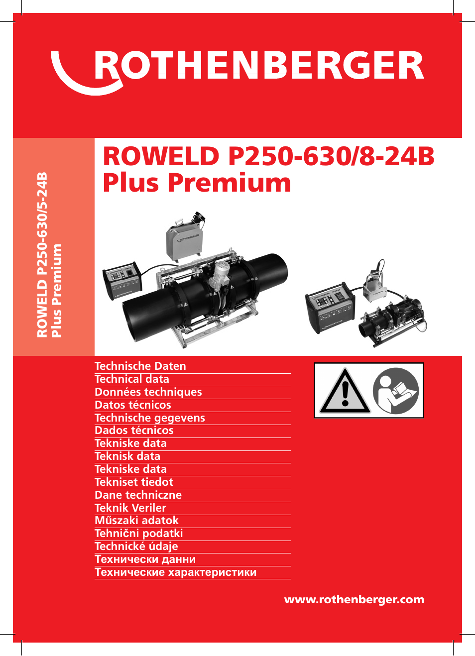 ROTHENBERGER TD-ROWELD P250-630B Plus Premium User Manual | 40 pages