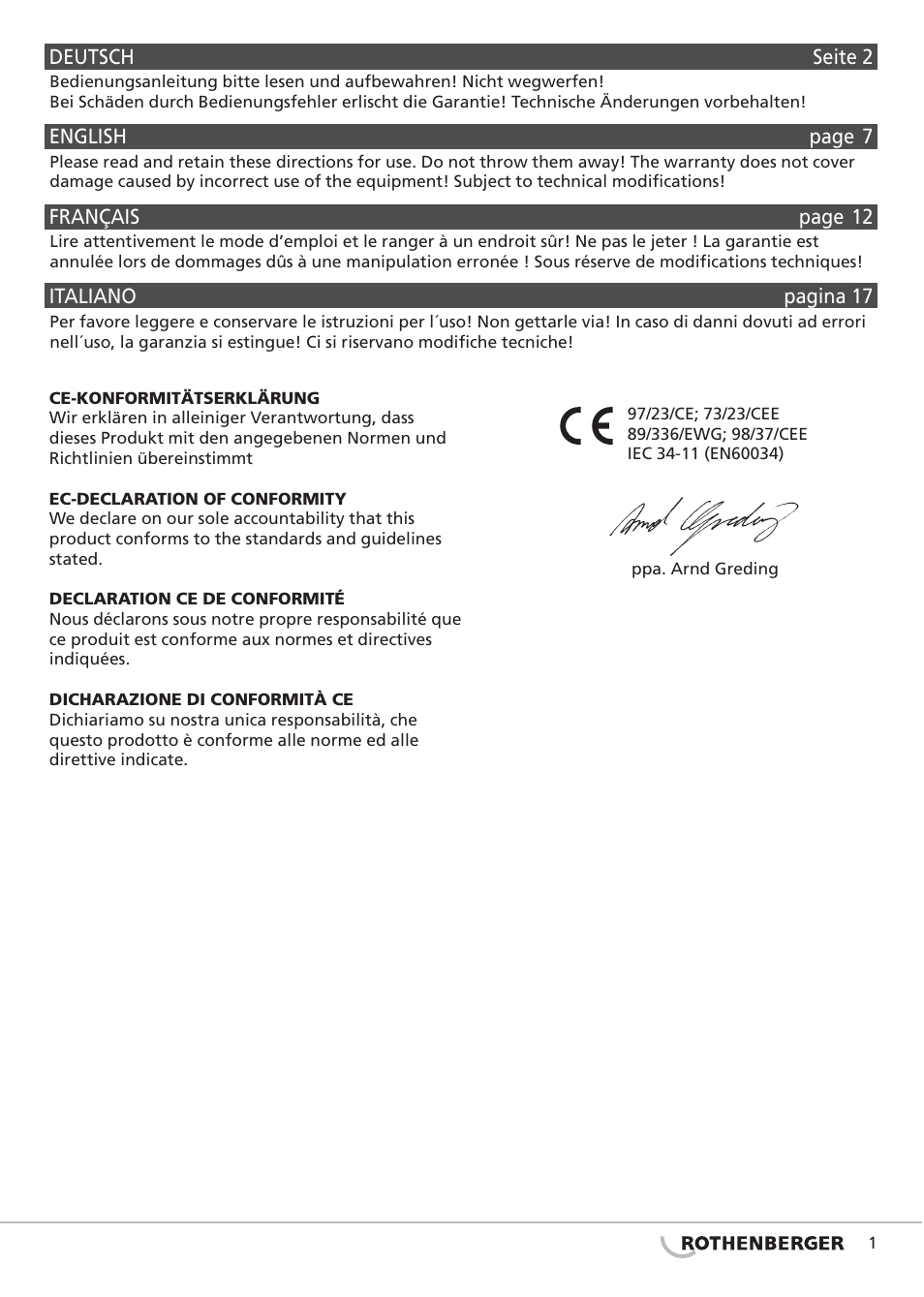 Seite3 | ROTHENBERGER Monteurhilfe-Sets User Manual | Page 3 / 36