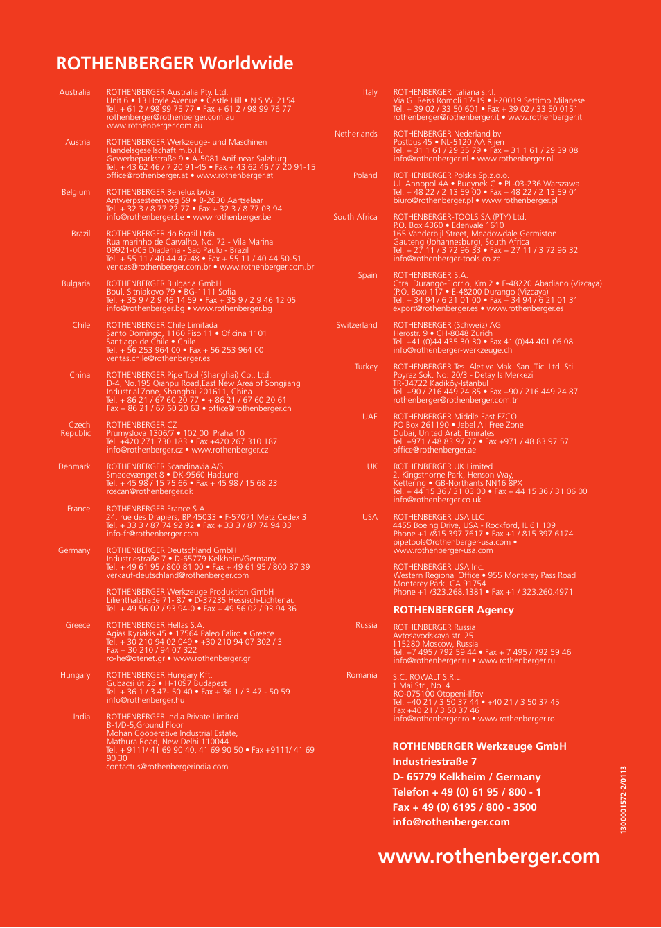 Rothenberger worldwide | ROTHENBERGER Red Box User Manual | Page 120 / 120