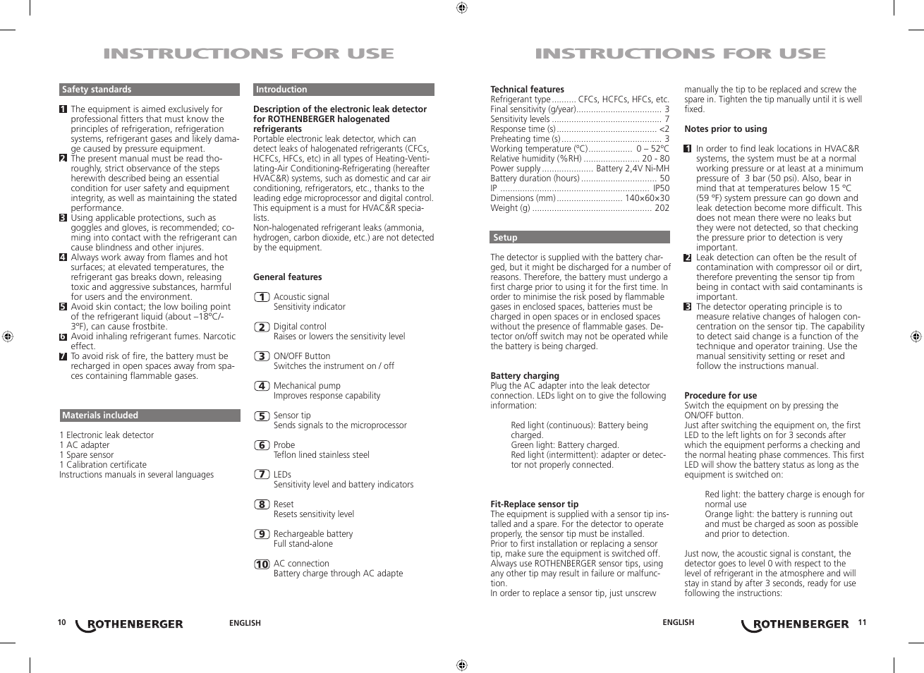 Instructions for use | ROTHENBERGER RO-LEAK User Manual | Page 6 / 21