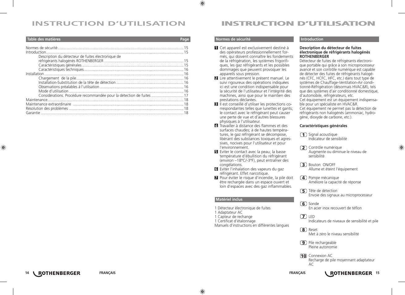 Instruction d’utilisation | ROTHENBERGER RO-LEAK User Manual | Page 8 / 21