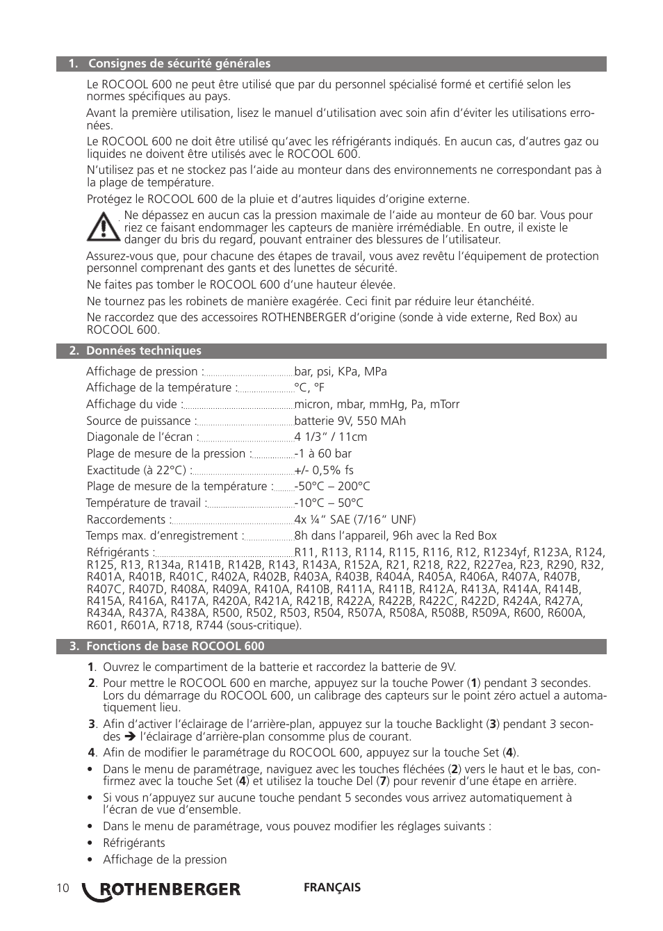 ROTHENBERGER ROCOOL 600 User Manual | Page 15 / 80