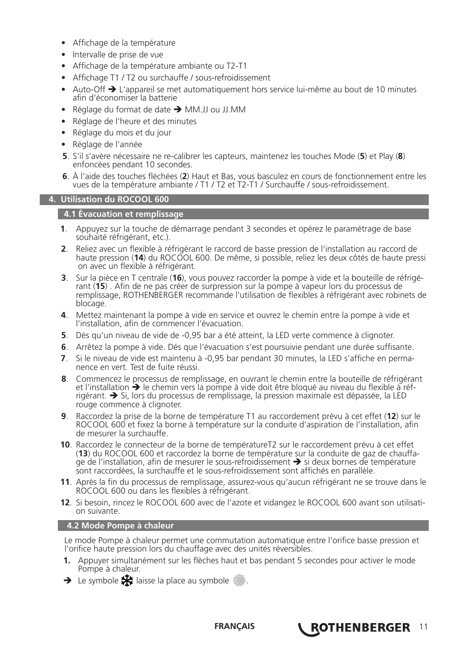 ROTHENBERGER ROCOOL 600 User Manual | Page 16 / 80