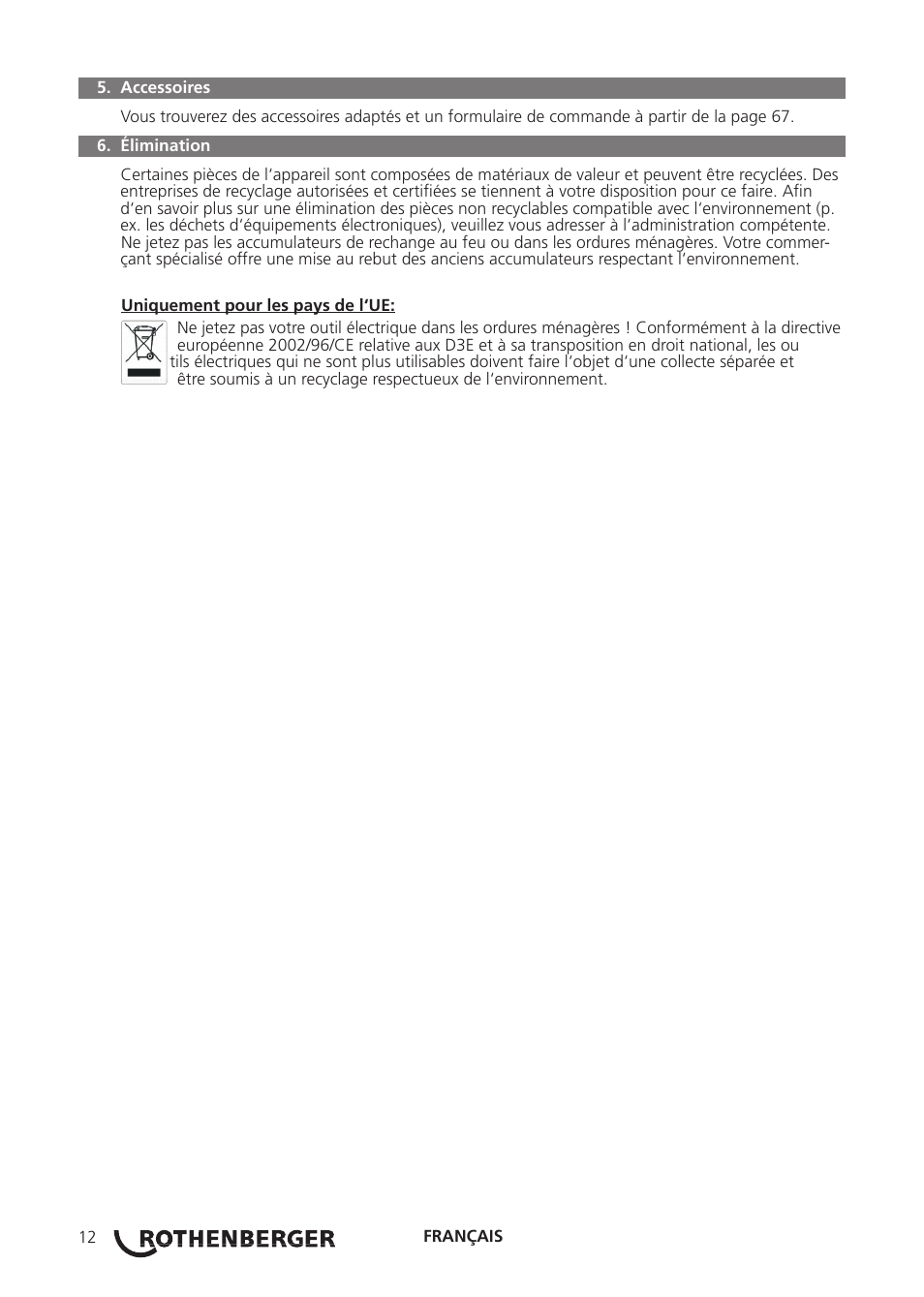 ROTHENBERGER ROCOOL 600 User Manual | Page 17 / 80