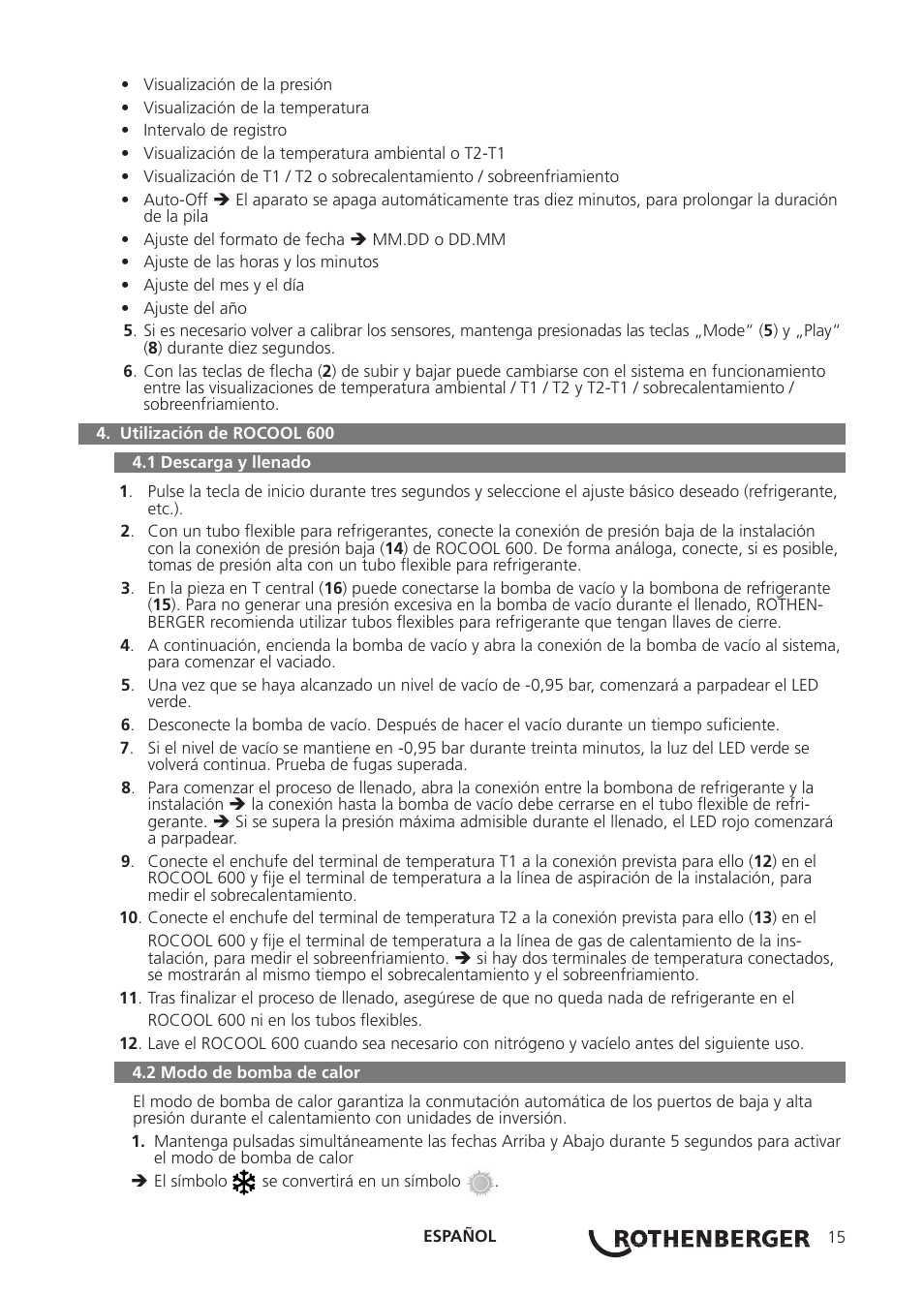 ROTHENBERGER ROCOOL 600 User Manual | Page 20 / 80