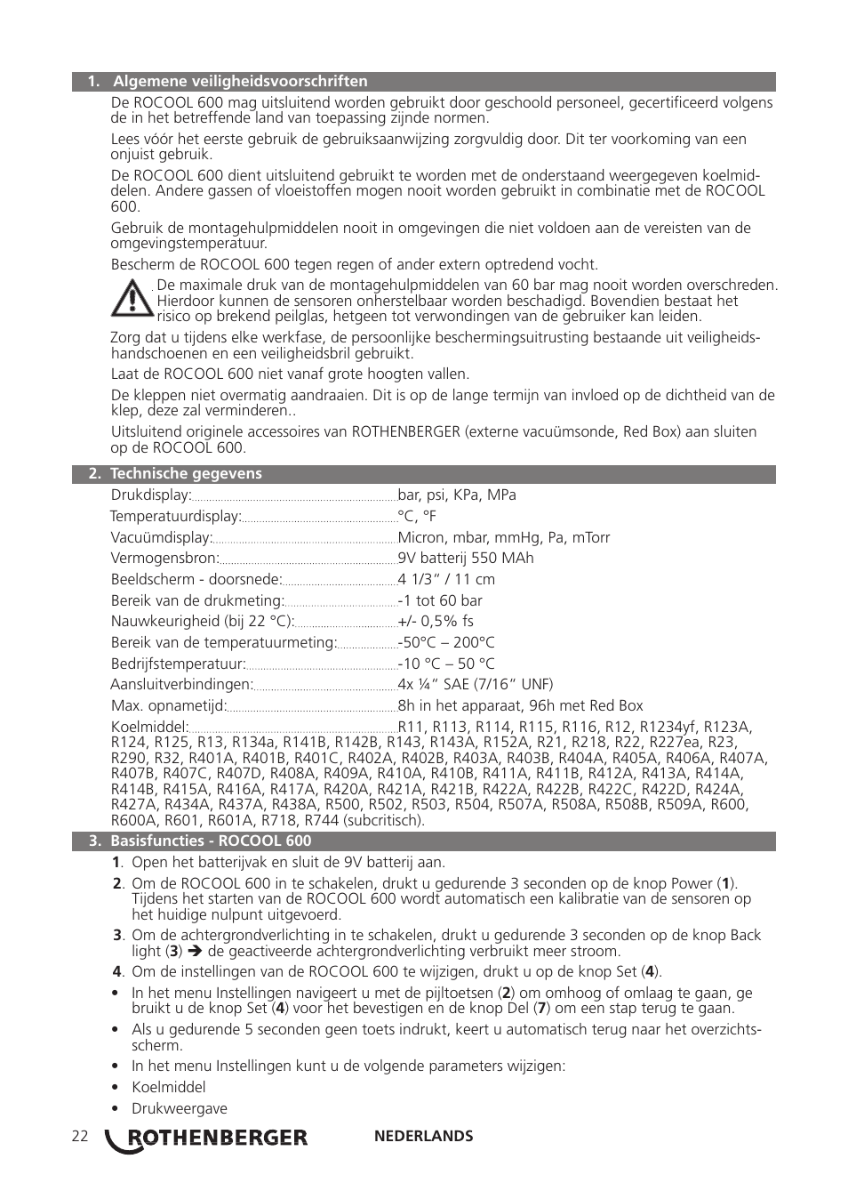ROTHENBERGER ROCOOL 600 User Manual | Page 27 / 80