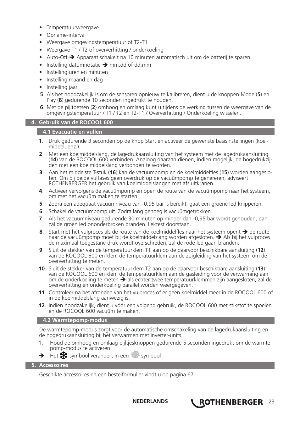 ROTHENBERGER ROCOOL 600 User Manual | Page 28 / 80