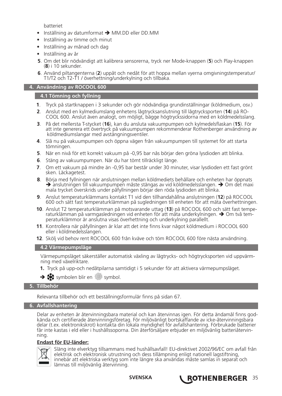 ROTHENBERGER ROCOOL 600 User Manual | Page 40 / 80