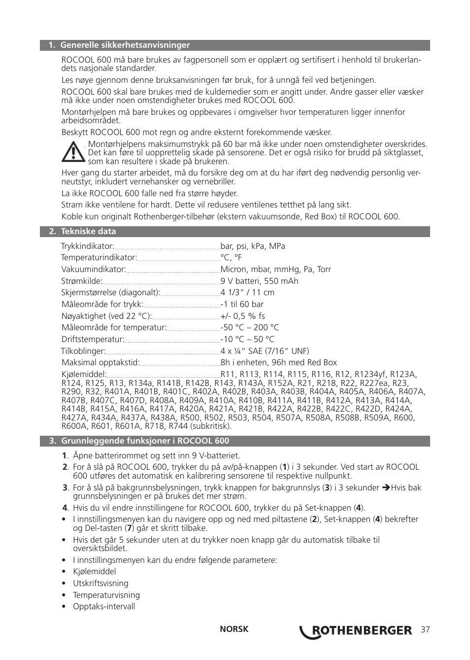 ROTHENBERGER ROCOOL 600 User Manual | Page 42 / 80