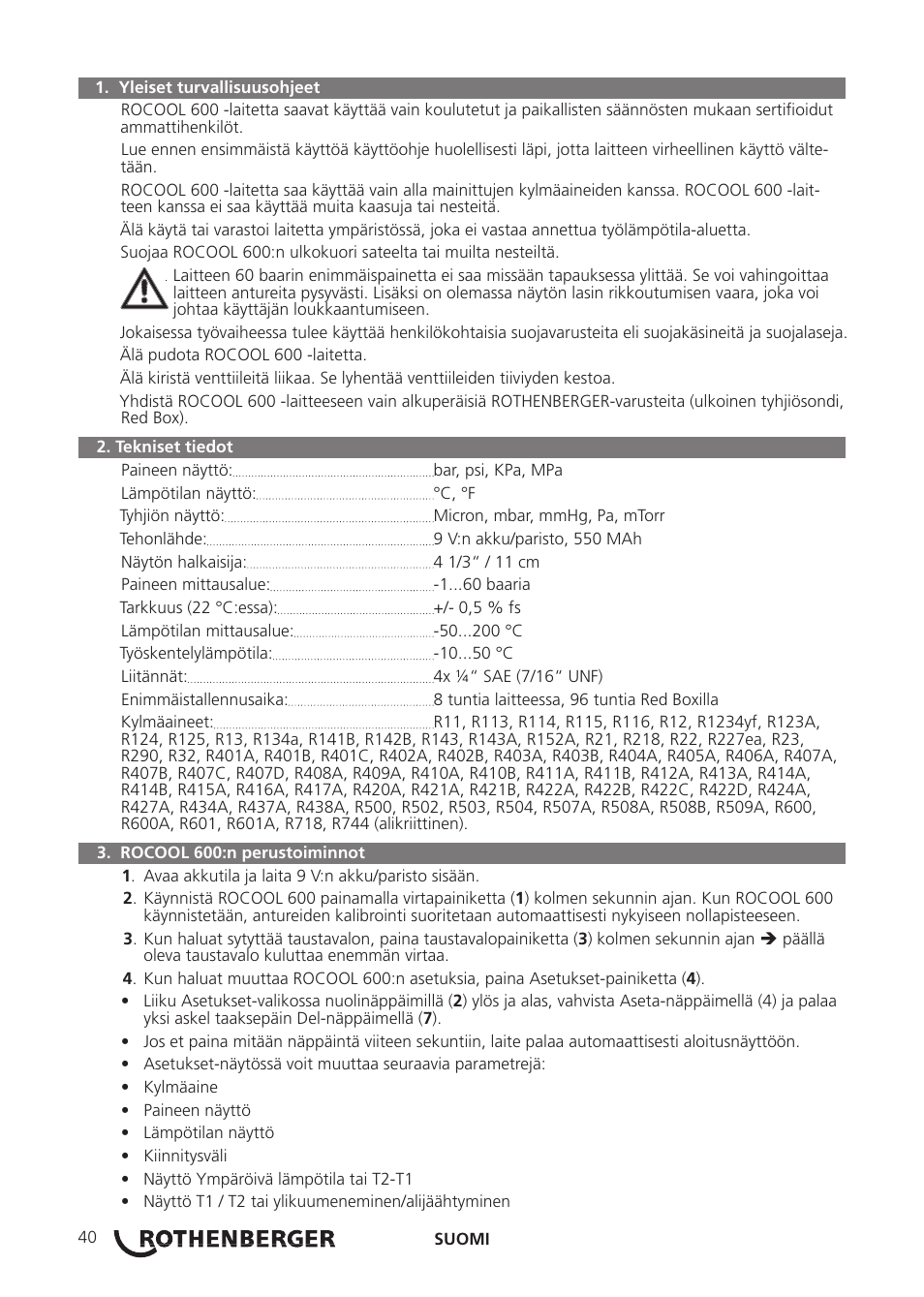 ROTHENBERGER ROCOOL 600 User Manual | Page 45 / 80