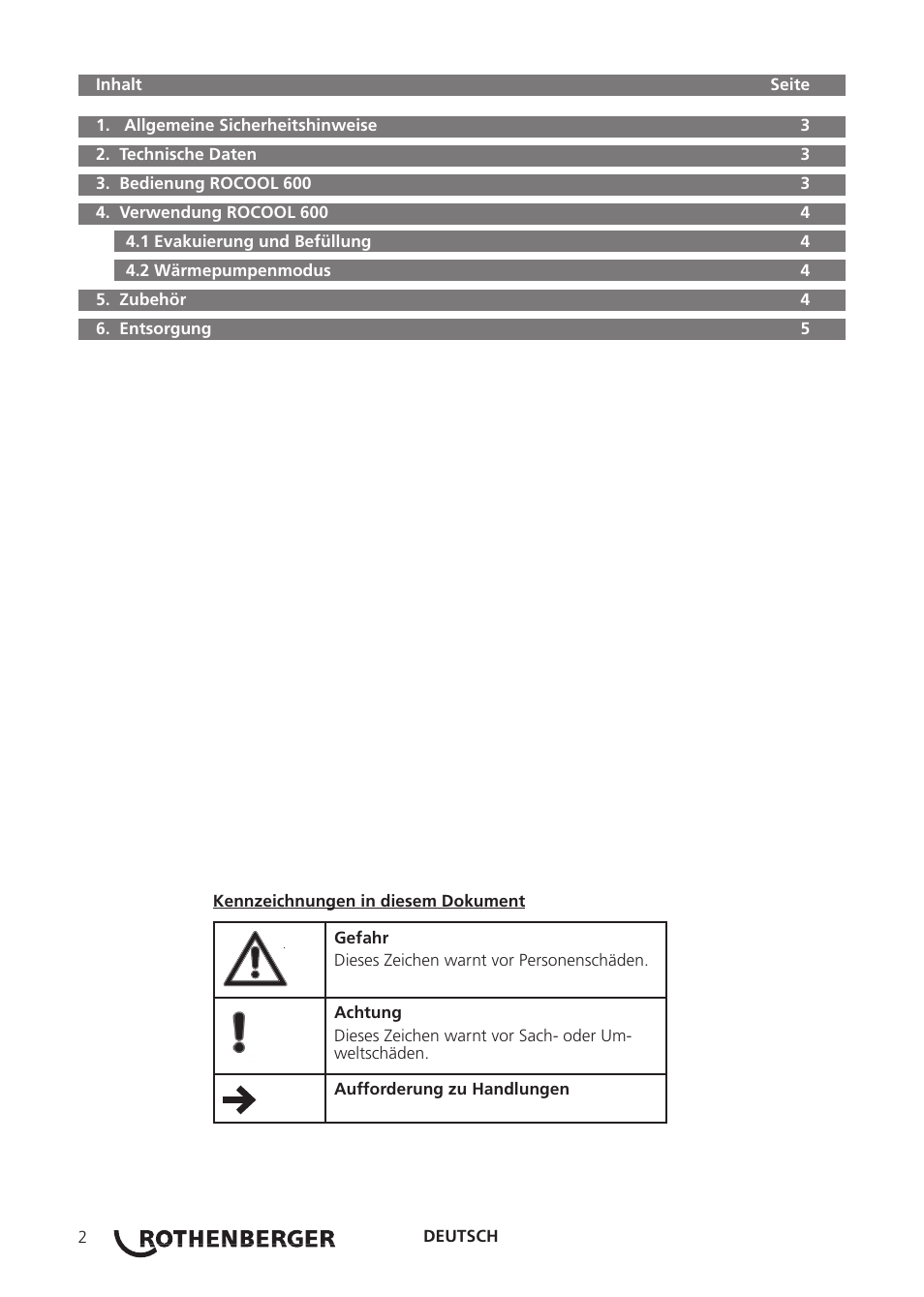 ROTHENBERGER ROCOOL 600 User Manual | Page 6 / 80