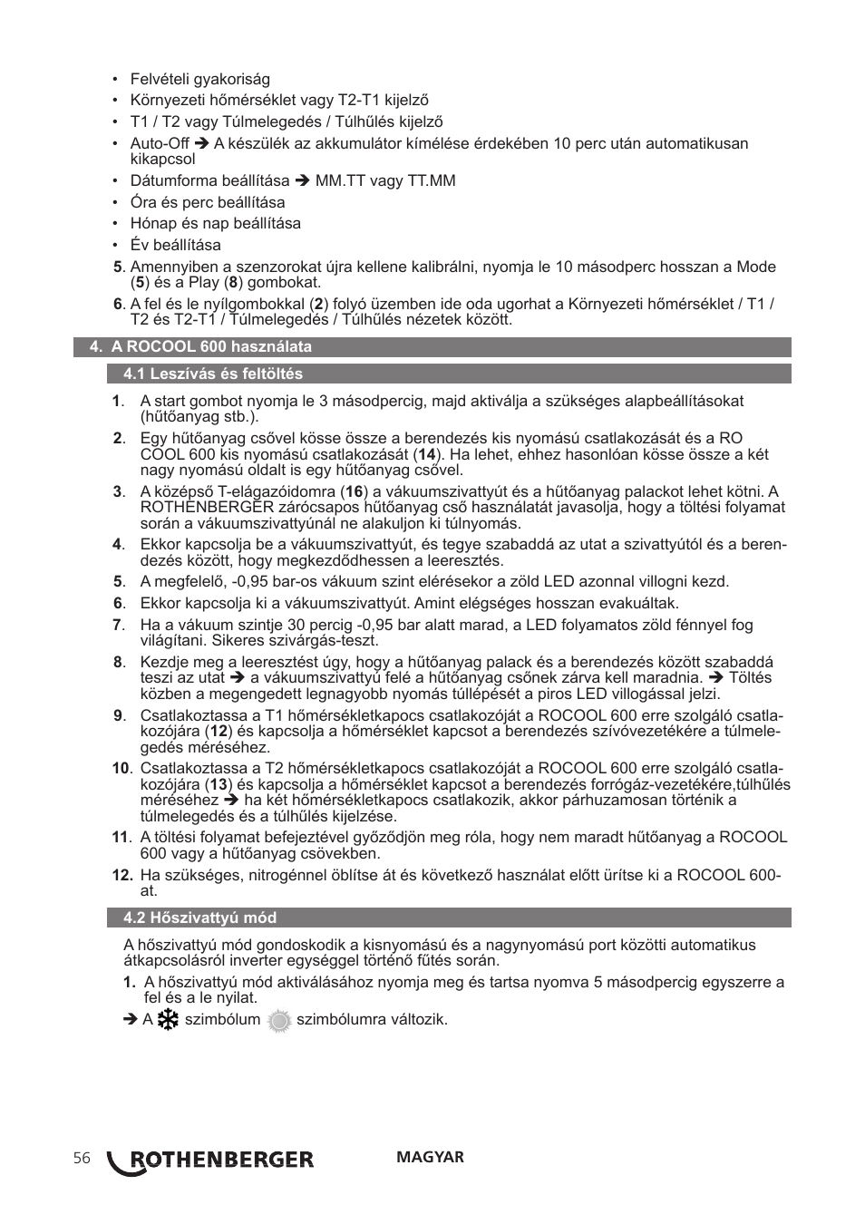 ROTHENBERGER ROCOOL 600 User Manual | Page 61 / 80
